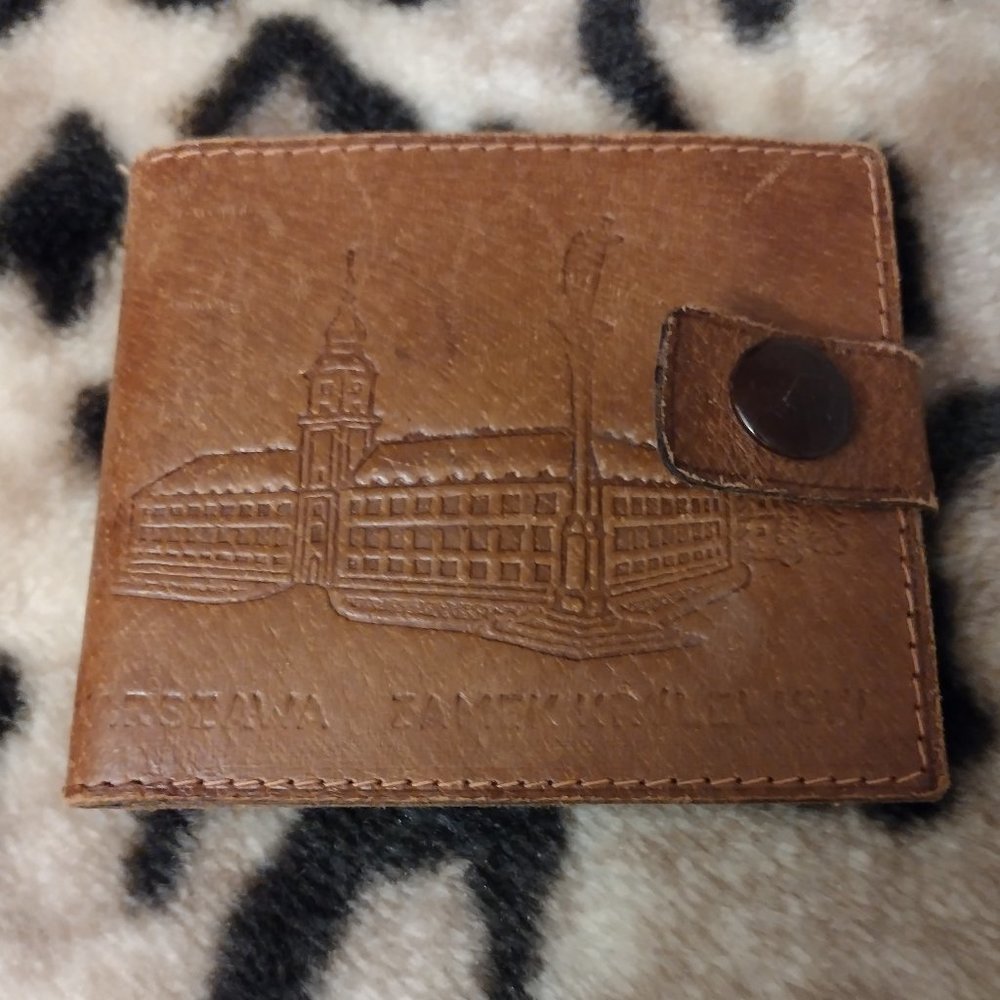 Vintage Russian Leather Tooled Wallet